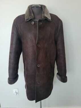 Shearling leather coat size L